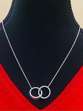 Tiffany & Co. 1837 Sterling Silver Interlocking Cirles Necklace 18inches